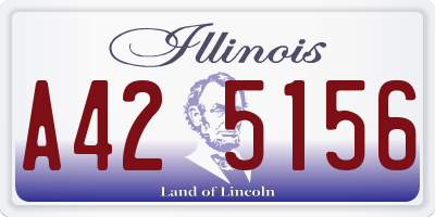 IL license plate A425156