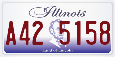 IL license plate A425158