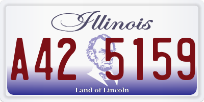 IL license plate A425159