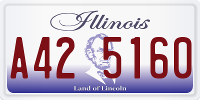 IL license plate A425160