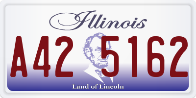 IL license plate A425162