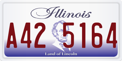 IL license plate A425164