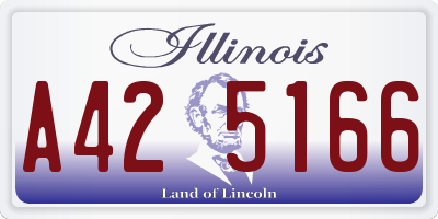 IL license plate A425166