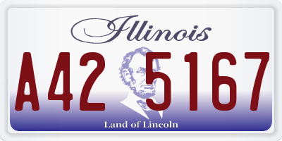 IL license plate A425167