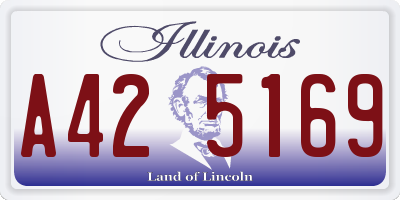IL license plate A425169