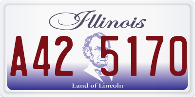 IL license plate A425170