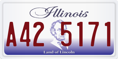 IL license plate A425171