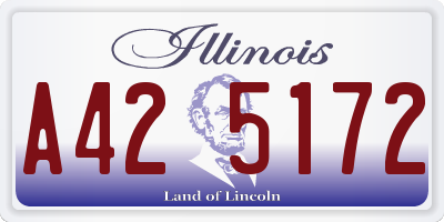 IL license plate A425172