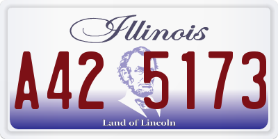 IL license plate A425173