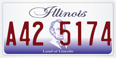 IL license plate A425174