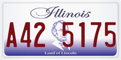 IL license plate A425175