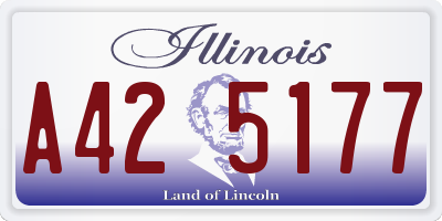 IL license plate A425177