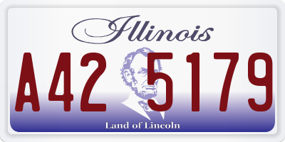 IL license plate A425179