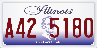 IL license plate A425180