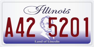 IL license plate A425201