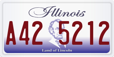 IL license plate A425212