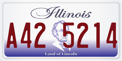 IL license plate A425214