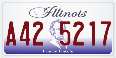 IL license plate A425217
