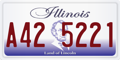 IL license plate A425221