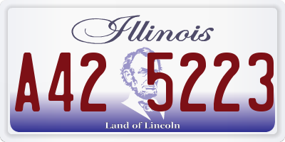 IL license plate A425223