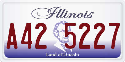 IL license plate A425227