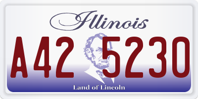 IL license plate A425230