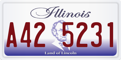 IL license plate A425231