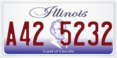 IL license plate A425232