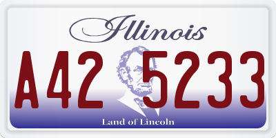 IL license plate A425233