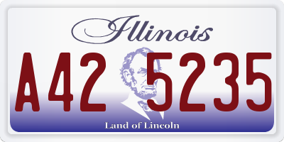 IL license plate A425235