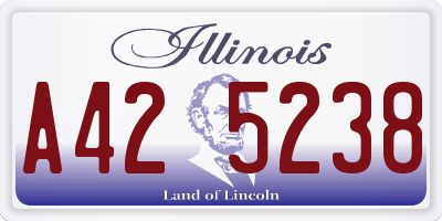 IL license plate A425238