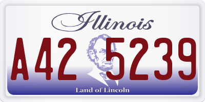 IL license plate A425239