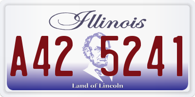 IL license plate A425241