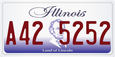 IL license plate A425252