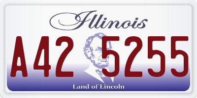 IL license plate A425255