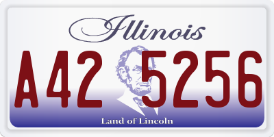 IL license plate A425256