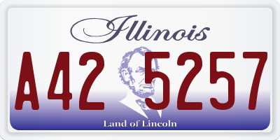 IL license plate A425257