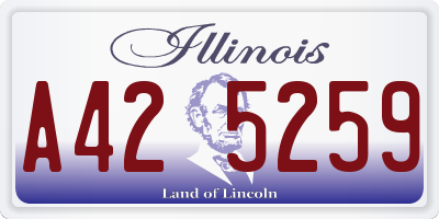 IL license plate A425259