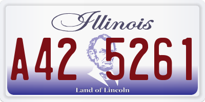 IL license plate A425261
