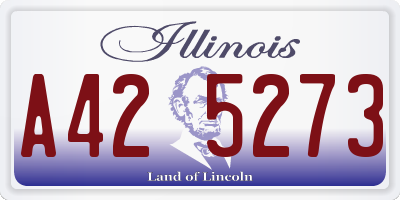 IL license plate A425273