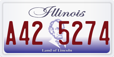 IL license plate A425274