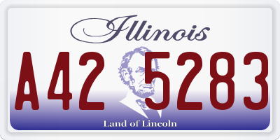 IL license plate A425283