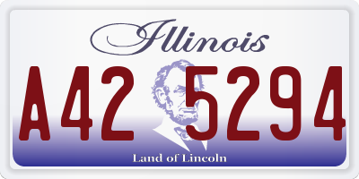 IL license plate A425294