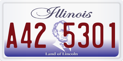 IL license plate A425301