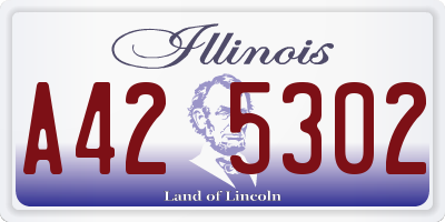 IL license plate A425302