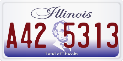 IL license plate A425313