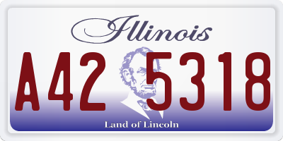 IL license plate A425318