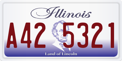 IL license plate A425321