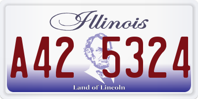 IL license plate A425324