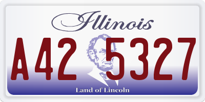 IL license plate A425327